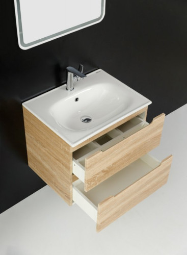 База под раковину подвесная BelBagno ETNA-600-2C-SO-WO-P Rovere Bianco