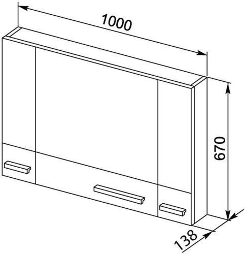 Зеркало-шкаф Aquanet Нота 100 графит
