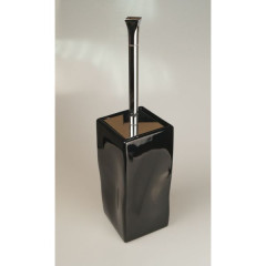 Stil Haus Prisma, напольный керамический ёрш, цвет хром - черная керамика