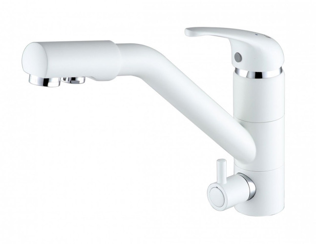 Смеситель для кухни Paulmark HESSEN, белый матовый, He213017-431, Paulmark