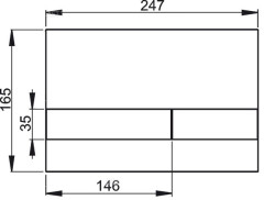 Кнопка смыва alcadrain 24.7х1.9х16.5 для инсталляции, пластик, цвет Черный (M1728-2)
