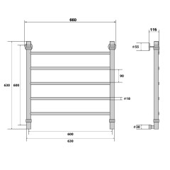 Полотенцесушитель Energy Classik 600/600