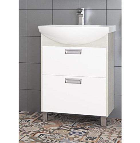 Тумба под раковину AQUATON БЕККА 60 белый дуб (1A196601BAC20)