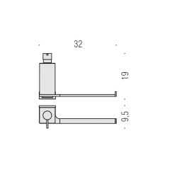 Дозатор для жидкого мыла с полотенцедержателем Colombo Design Look B1674.000