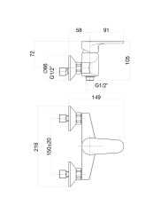 Смеситель для душа Fiore KYMA 75CR6511, хром