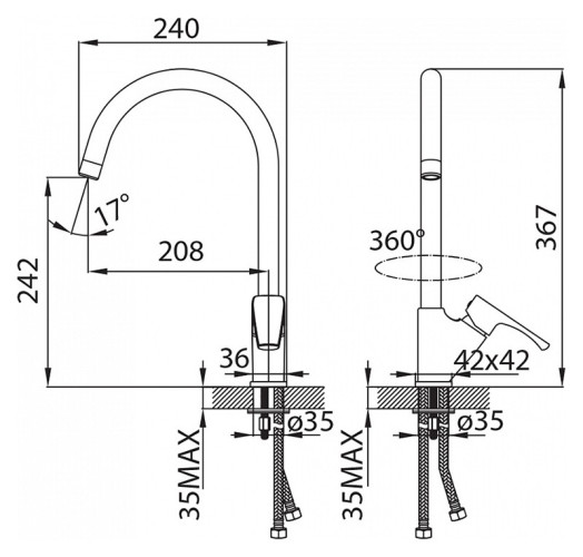 Смеситель Milardo Labrador LABSB00M05