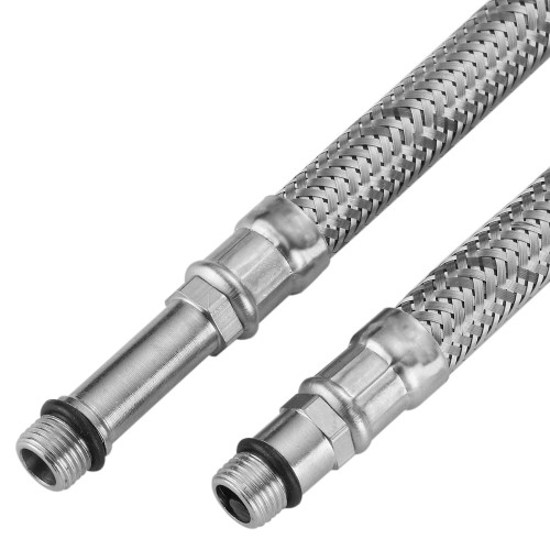 Гибкая подводка Tucai в стальной оплетке для смесителя 1/2-M10x1 L17/L37, 50 см, вн.- нар., 2 штуки в упаковке (208124)