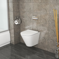 Унитаз Grossman GR-4477S (490*360*350) подвесной БЕЗОБОДКОВЫЙ с тонкой крышкой