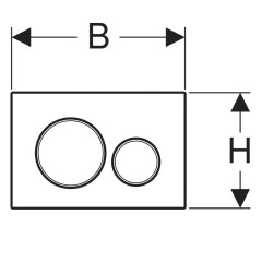 Кнопка смыва Geberit SIGMA 24.6х1.2х16.4 для инсталляции, пластик, цвет Белый (115.882.11.1)