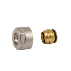 Резьбовое соединение Schlosser для медных труб никелированное GW 3/4 x 15мм