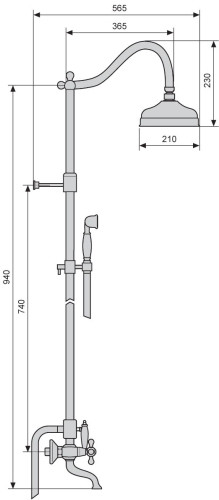 Emmevi, душевая колонна 1261118, цвет хром