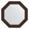 Зеркало настенное Octagon EVOFORM в багетной раме палисандр, 51,6х51,6 см, BY 3721