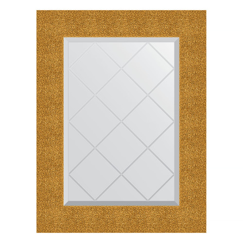 Зеркало настенное с гравировкой EVOFORM в багетной раме чеканка золотая, 56х74 см, BY 4022