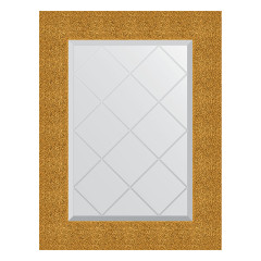 Зеркало настенное с гравировкой EVOFORM в багетной раме чеканка золотая, 56х74 см, BY 4022