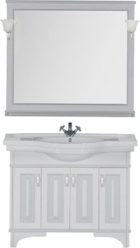 Мебель для ванной Aquanet Валенса 110 белый краколет/серебро