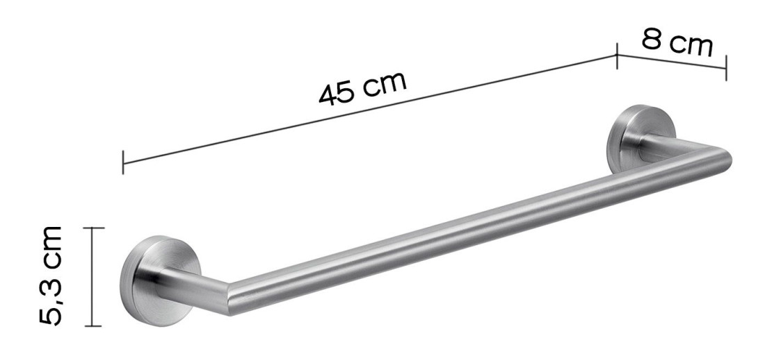 Gedy Project, полотенцедержатель, длина 45 см, цвет зачищенный хром