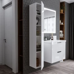 Пенал Бриклаер Хелена Высокий белый глянец