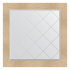 Зеркало настенное с гравировкой EVOFORM в багетной раме золотые дюны, 86х86 см, BY 4322