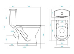 Унитаз-компакт Santek Алькор с сидением стандарт (1.WH30.2.140)