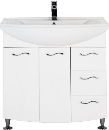 Тумба с раковиной Aquanet Моника 85 белый