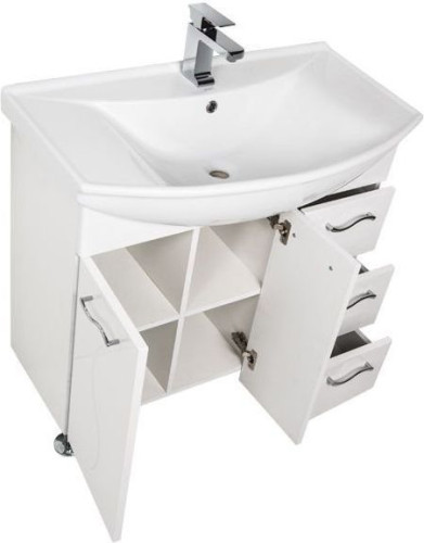 Тумба с раковиной Aquanet Моника 85 белый