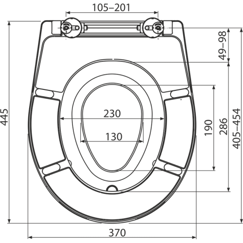 A606 Сиденье для унитаза универсальное со съемным вкладышем, дюропласт