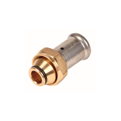 Муфта никелированная для евроконуса, латунь пресс, 20x3/4" EK, HENCO