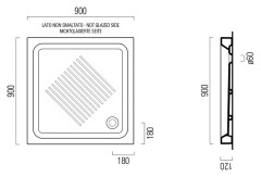 Душевой поддон GSI H11 90/Q 439011