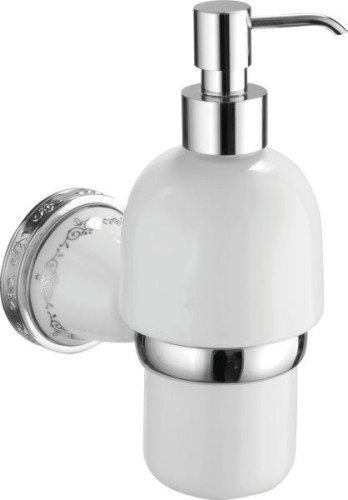 Sanibano Kleo, настенный керамический дозатор, цвет золото - белая керамика