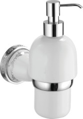 Sanibano Kleo, настенный керамический дозатор, цвет золото - белая керамика