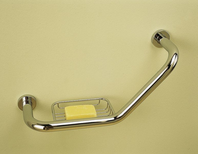 Sanibano, поручень гнутый + решетка прямоугольная, цвет хром