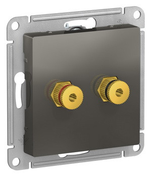 Аудиорозетка двойная, СТАЛЬ Schneider Electric ATLASDESIGN ATN000987