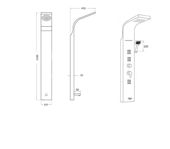Душевая панель с гидромассажем BOCH MANN NIAGARA