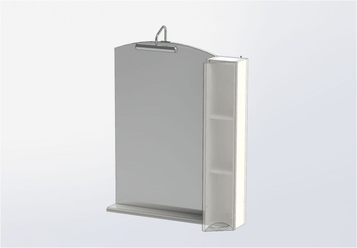 Зеркало-шкаф Aquanet Асти 75 белый (шкаф/полка)