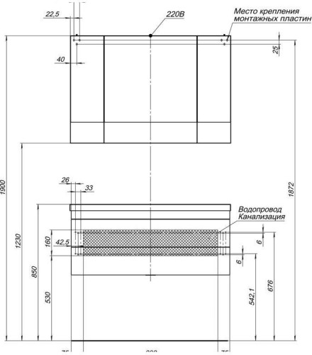 Зеркало-шкаф Aquanet Нота 100 светлый дуб