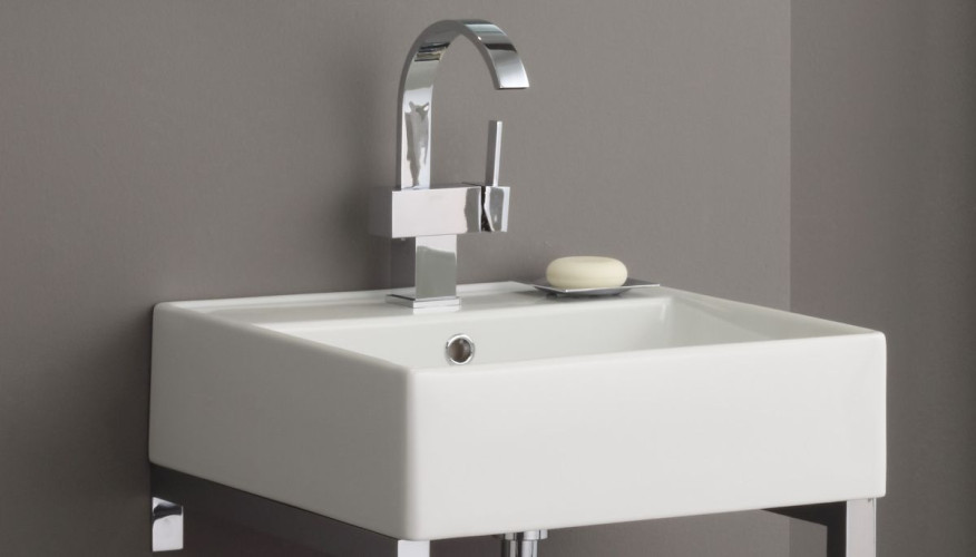 Stil Haus INOX, квадратная керамическая раковина, цвет белый