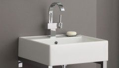 Stil Haus INOX, квадратная керамическая раковина, цвет белый