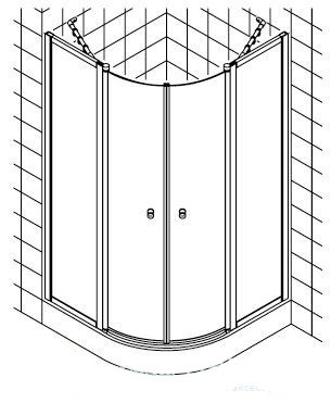 Душевой уголок Kermi Nova 2000 N2 P48 1001811K