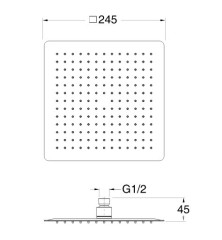 Верхний душ Cristina Sandwich PD 098