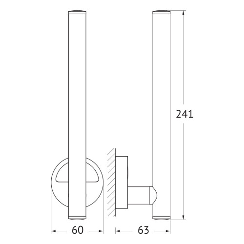 Держатель запасных рулонов туалетной бумаги (хром) (FBS) LUX 021