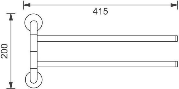 Держатель для полотенец Aquanet 3689 (41.5 см)