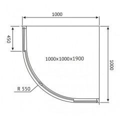 Душевой уголок BERGES SOLO R 1000х1000