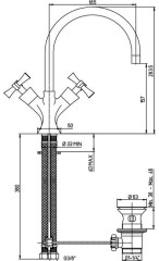 Смеситель для раковины Paini Elix 85CR250