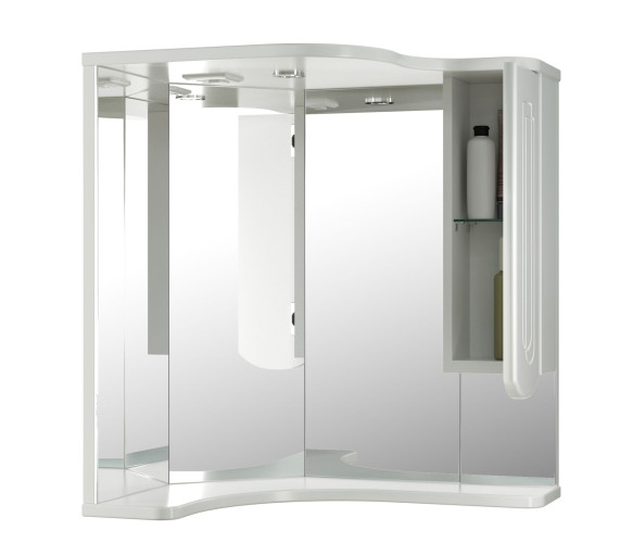 Зеркало-шкаф навесной с подсветкой MIXLINE Корнер правый (524925)