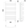Полотенцесушитель TERMINUS Люкс Марио П19 500х1000 NEW