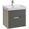 Тумба под раковину AQUATON Оливия 55 подвесная Грей/Дуб Ойстер (1A254201OLUG0)