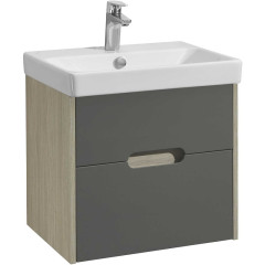 Тумба под раковину AQUATON Оливия 55 подвесная Грей/Дуб Ойстер (1A254201OLUG0)