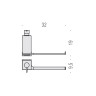 Дозатор для жидкого мыла с полотенцедержателем Colombo Design Look B1674.RRO