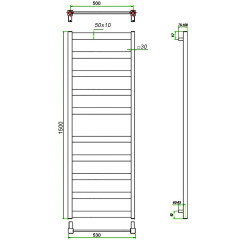 Полотенцесушитель ГРОТА BREZZA 53/150