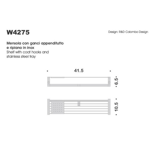 Полка для полотенец  Colombo Design Time W4275.000